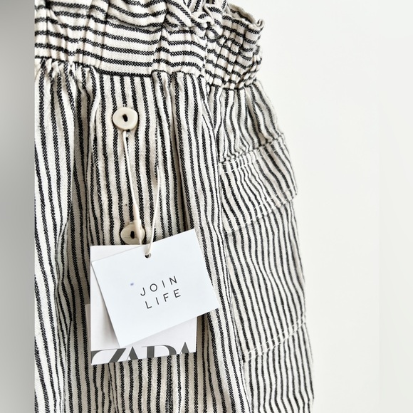 ZARA Girl Jumper Jumpsuit Overall Striped 3-4yrs NEW - Picture 6 of 7